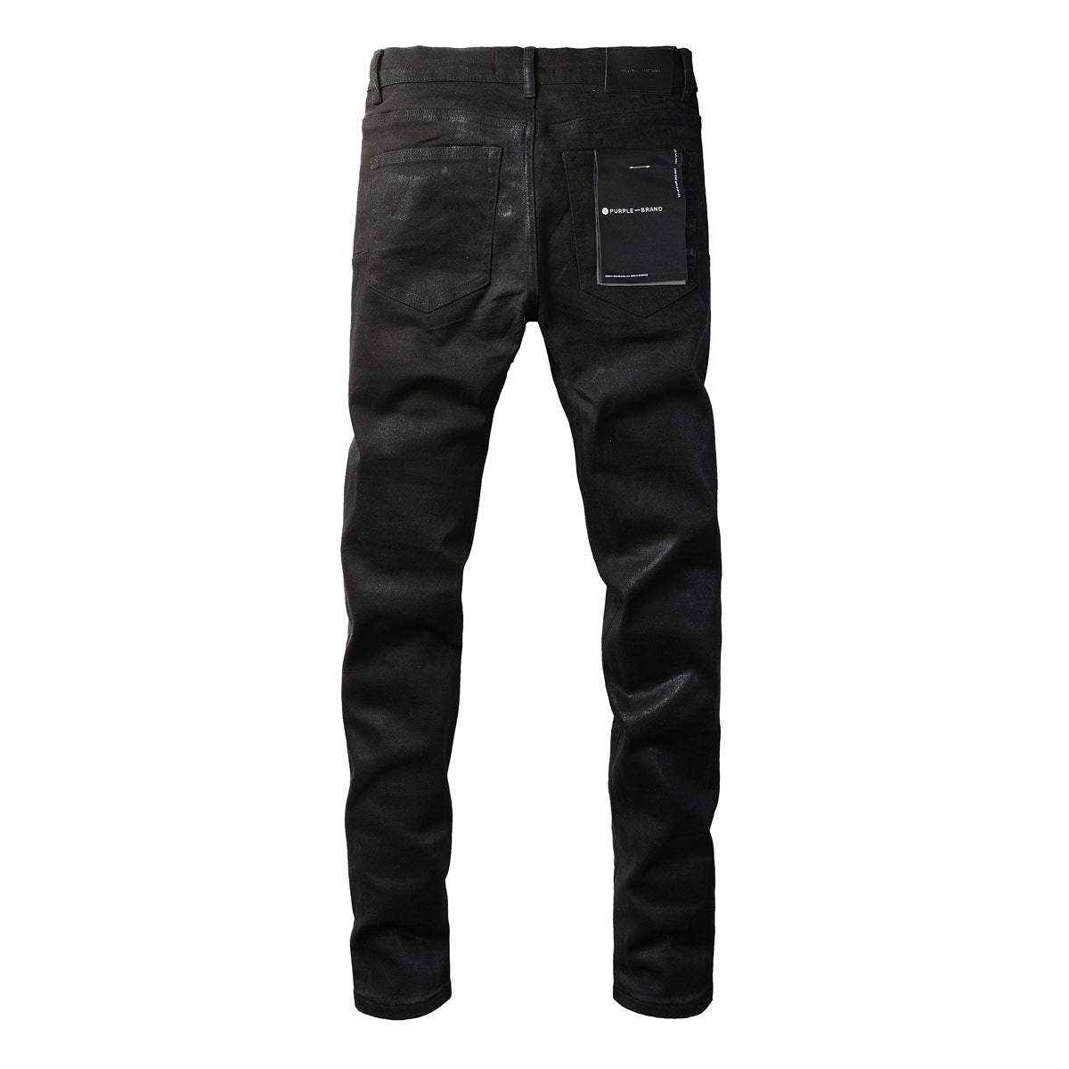 Jeans negros de vanguardia 9082 con un diseño innovador en capas para una declaración audaz