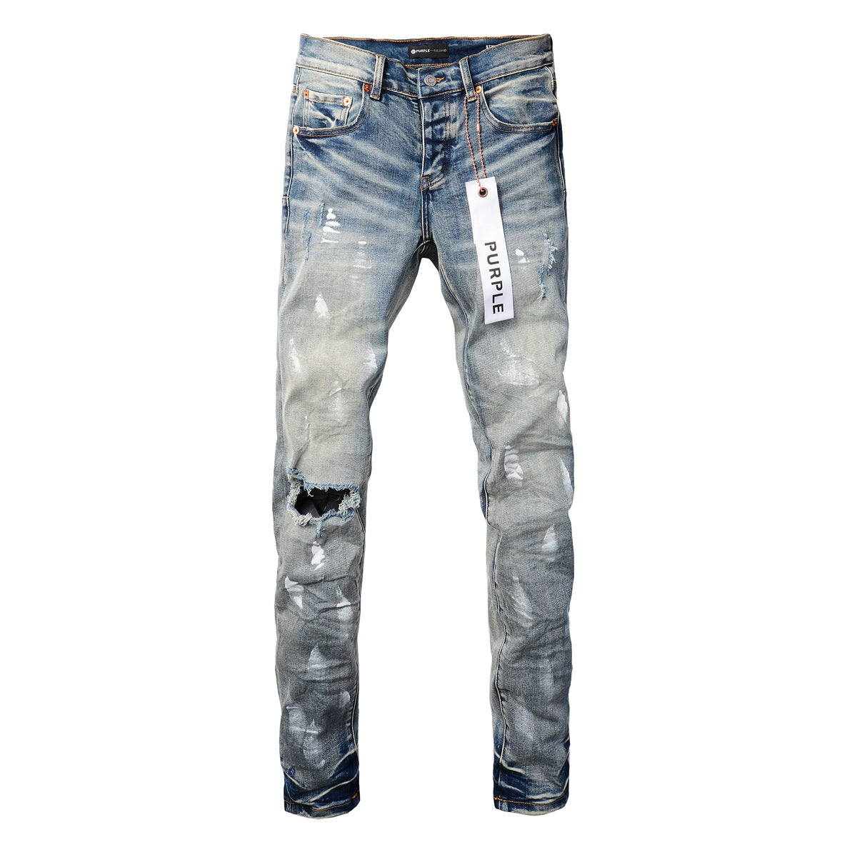 Pantalones vaqueros morados de diseñador para mujer, de High Street, de mezclilla morada, negros, largos y de cintura media, con agujeros para hombres, 9043