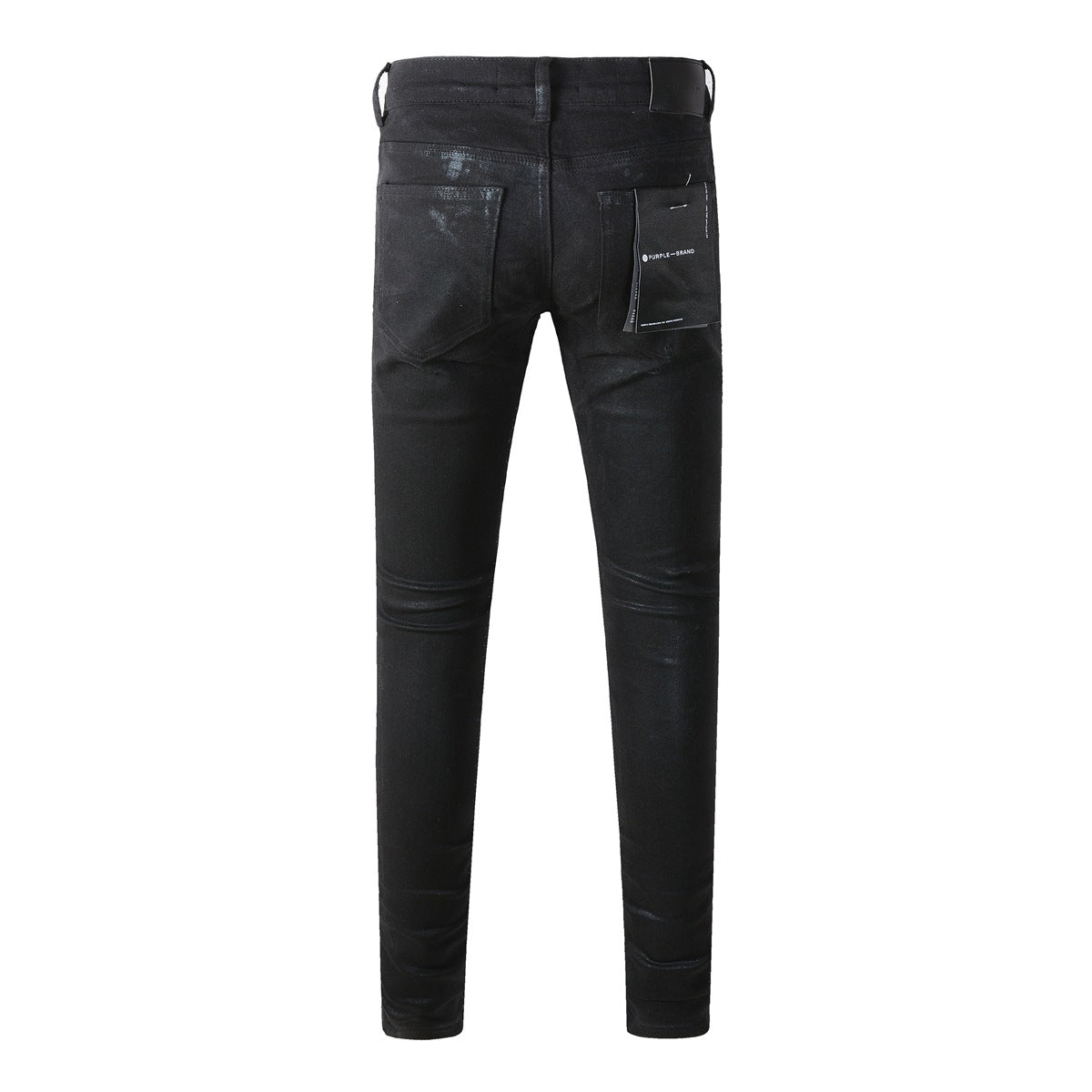 Jeans negros de vanguardia 9082 con un diseño innovador en capas para una declaración audaz