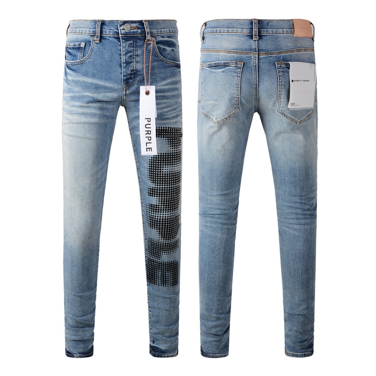 Pantalones pitillo con estampado de lunares negros para hombre New Pop PB9052A