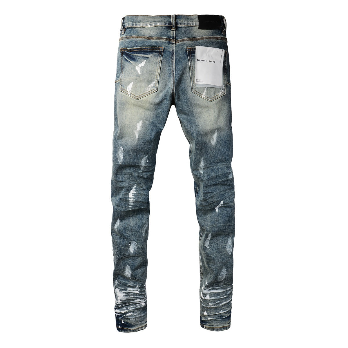 Jean noir tendance pour homme avec trou vieilli et personnalité unique 9060
