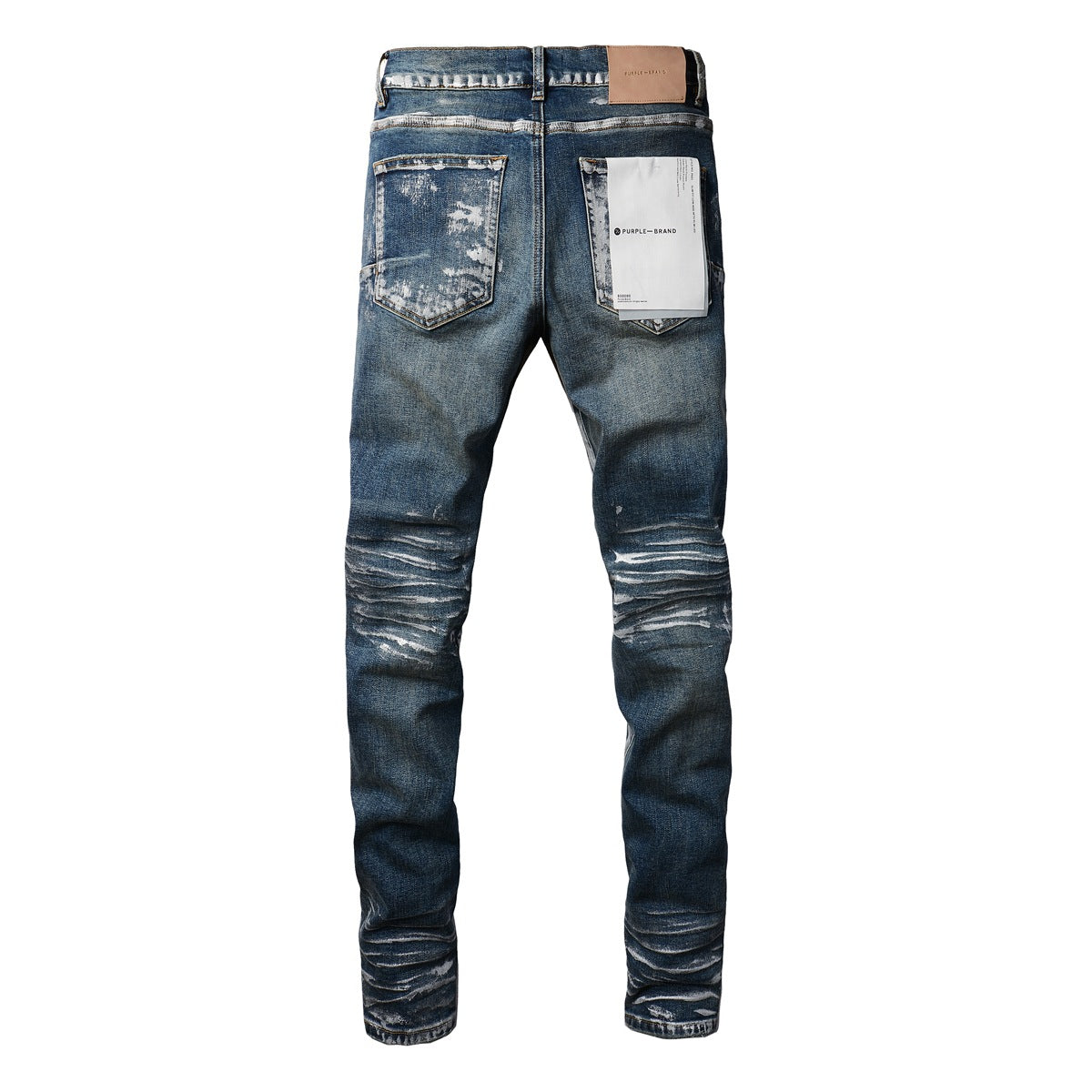 Jeans avec peinture claire et foncée, tendance mode vieillie, haut 9040