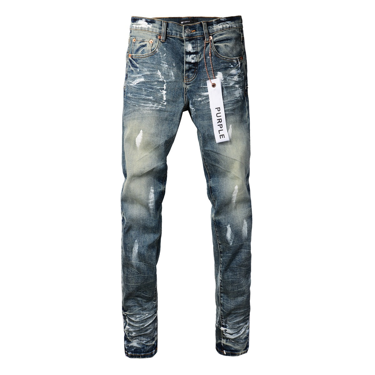 Jean noir tendance pour homme avec trou vieilli et personnalité unique 9060
