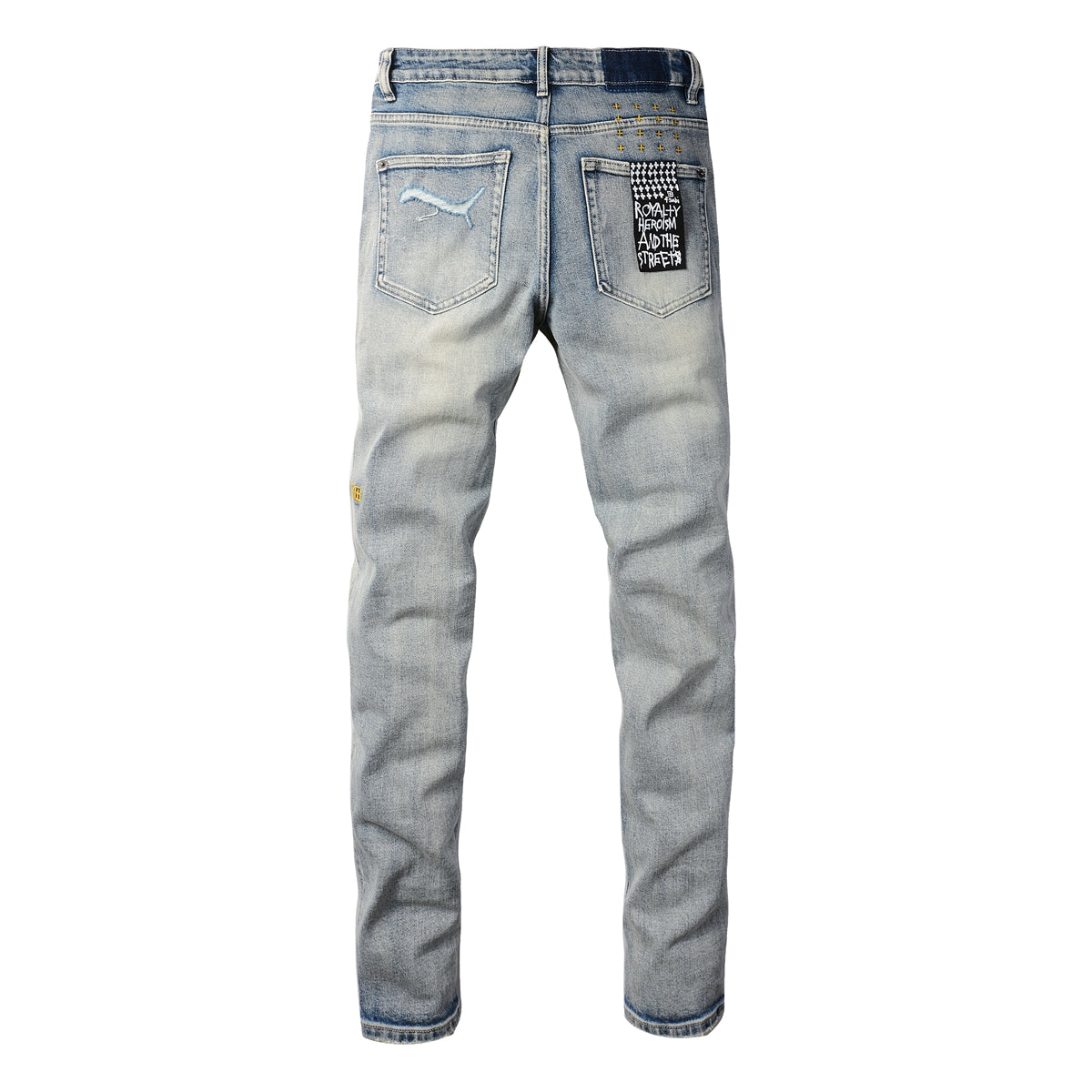 Denim azul claro versátil con aspecto elegante 3009