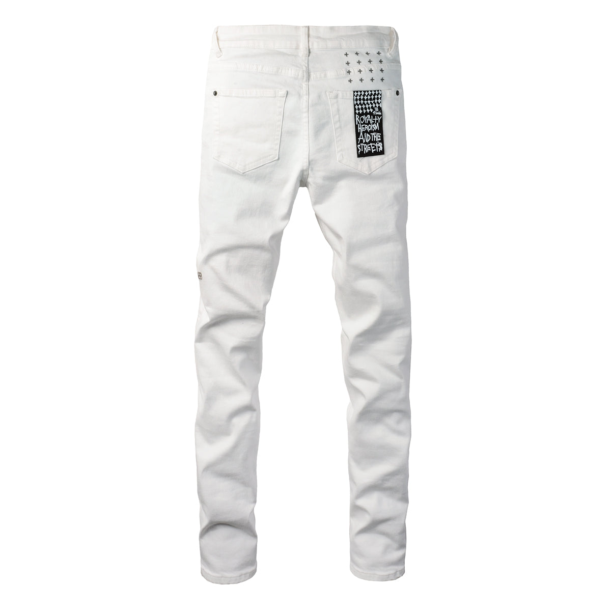 Denim blanc sans effort avec un design simple et élégant 3026 