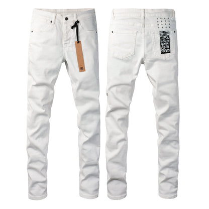 Denim blanc sans effort avec un design simple et élégant 3026 
