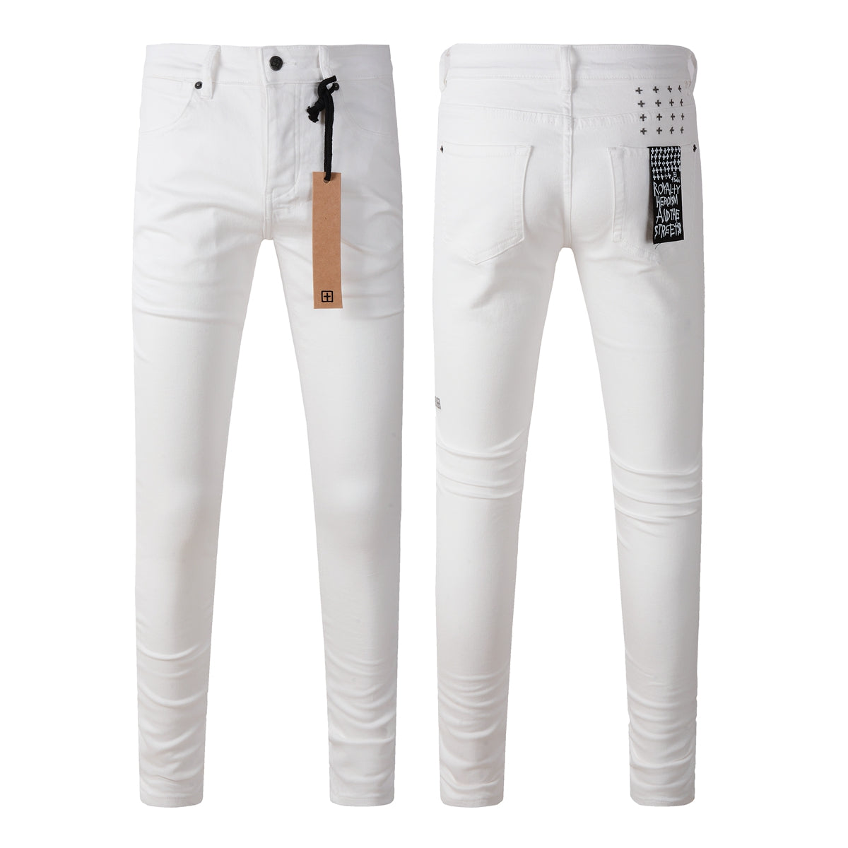 Denim blanc sans effort avec un design simple et élégant 3026 