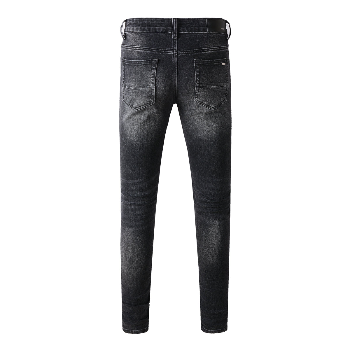 Jean Slim Fit Noir Homme 698 avec Stretch Confortable et Détails Patchwork 