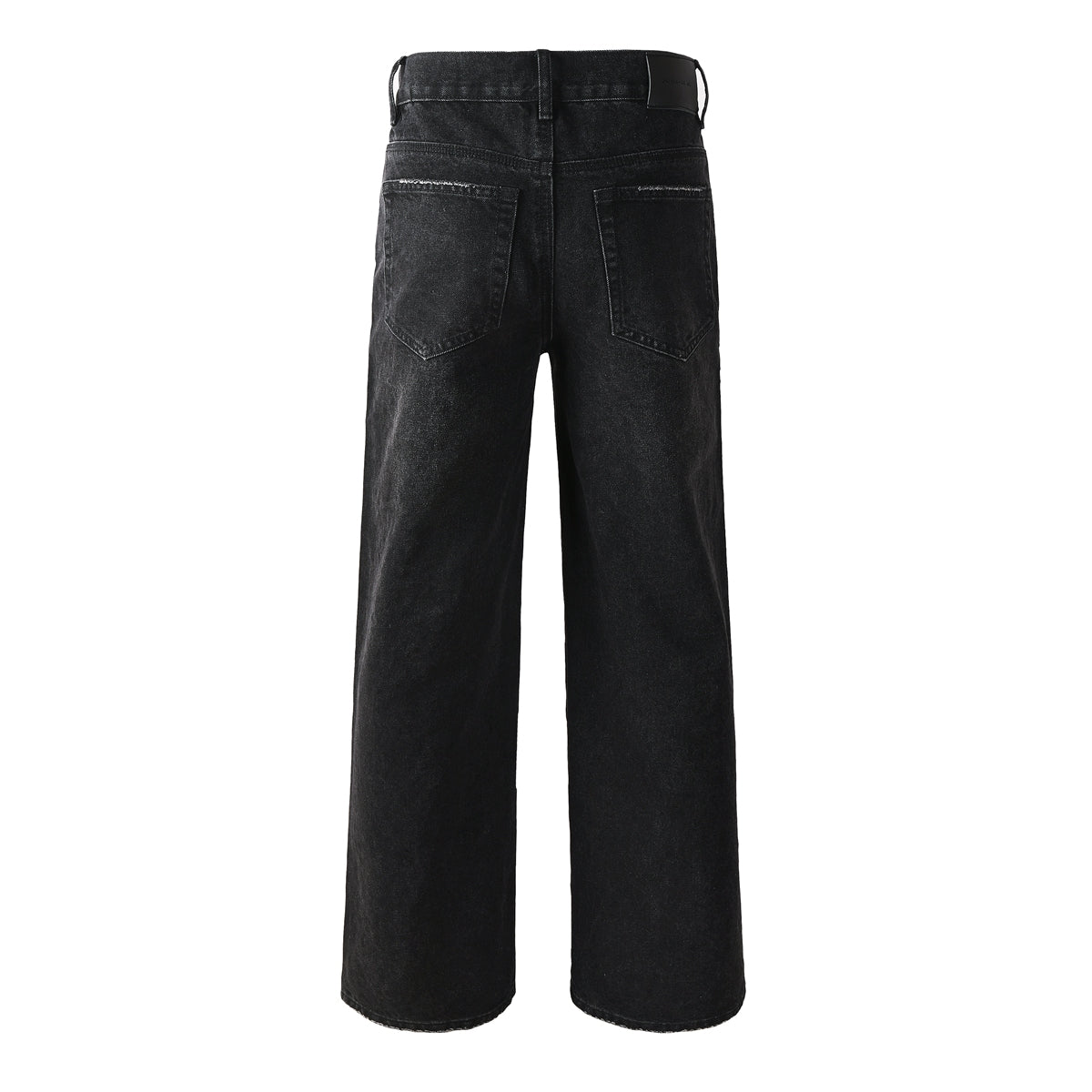 Jean droit noir pour homme, motif feux d'artifice en cristal éblouissant, inspiré du ciel nocturne 9125 