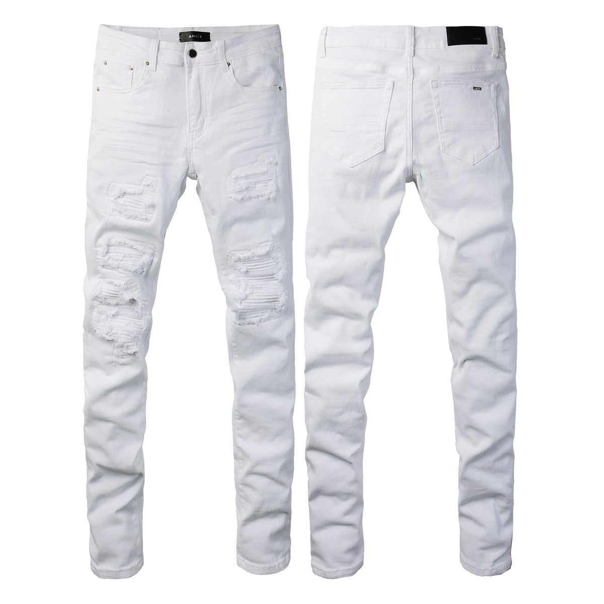 Jean violet pour homme, pantalon brodé avec patchs brodés, pantalon skinny en denim 592 