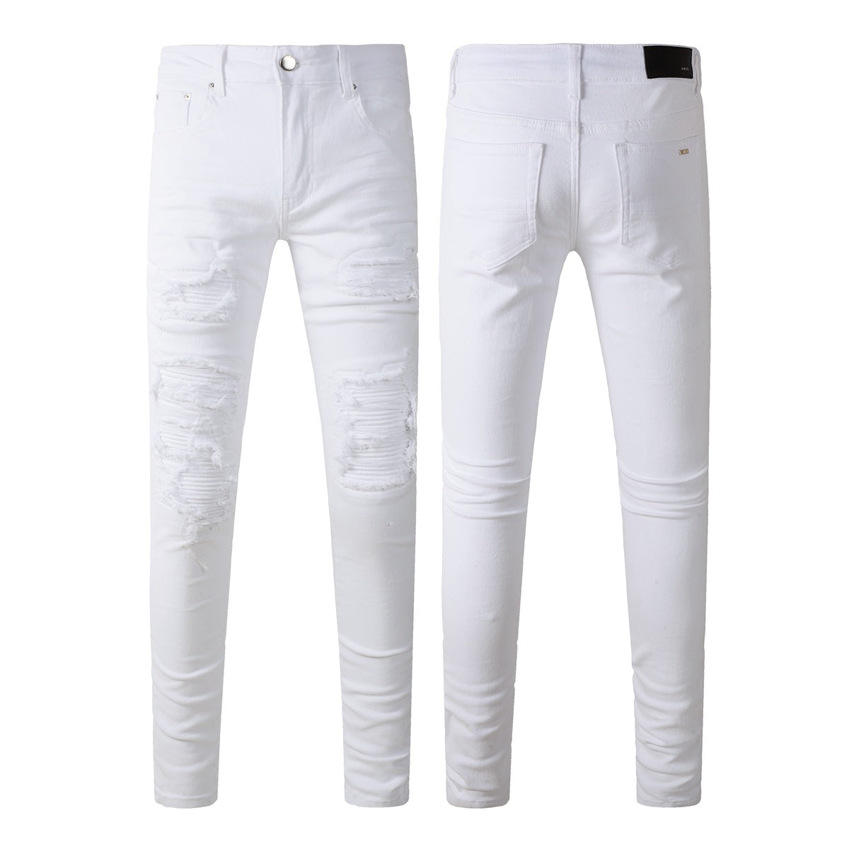 Jean violet pour homme, pantalon brodé avec patchs brodés, pantalon skinny en denim 592 