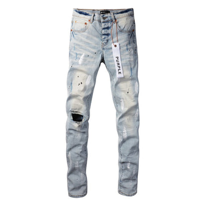 Nuevos jeans de moda con personalidad Splash-Ink para hombre 9006 