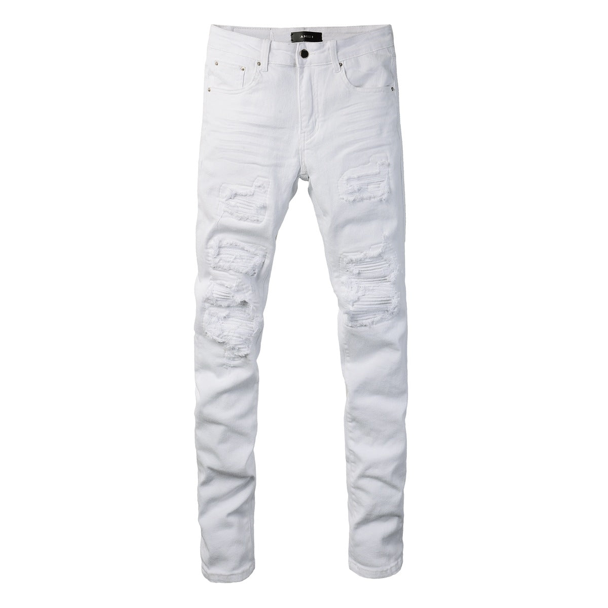 Jean violet pour homme, pantalon brodé avec patchs brodés, pantalon skinny en denim 592 